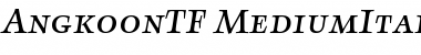 Download AngkoonTF-MediumItalicSC Regular Font Title Preview