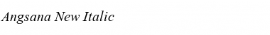 Download Angsana New Italic Font Title Preview