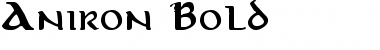 Download Aniron Bold Font Title Preview