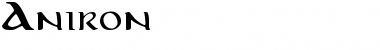 Download Aniron Regular Font Title Preview