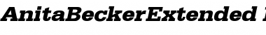 Download AnitaBeckerExtended Bold Italic Font Title Preview