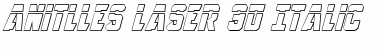Download Anitlles Laser 3D Italic Italic Font Title Preview