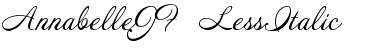 Download AnnabelleJF 'LessItalic' Regular Font Title Preview