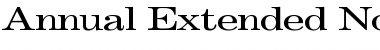 Download Annual Extended Normal Font Title Preview