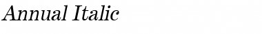 Download Annual Italic Font Title Preview