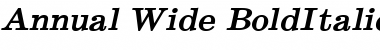 Download Annual Wide BoldItalic Font Title Preview