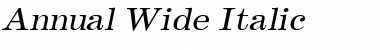 Download Annual Wide Italic Font Title Preview