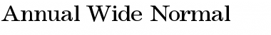 Download Annual Wide Normal Font Title Preview