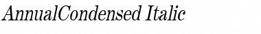 Download AnnualCondensed Italic Font Title Preview