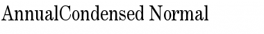 Download AnnualCondensed Normal Font Title Preview