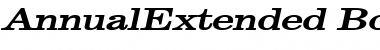 Download AnnualExtended BoldItalic Font Title Preview