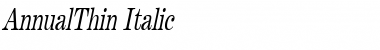 Download AnnualThin Italic Font Title Preview