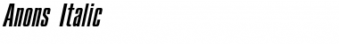 Download Anons Italic Font Title Preview