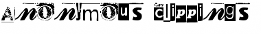 Download Anonymous Clippings Regular Font Title Preview