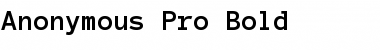 Download Anonymous Pro Bold Font Title Preview
