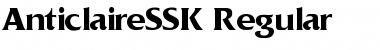 Download AnticlaireSSK Regular Font Title Preview