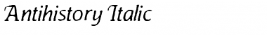 Download Antihistory Italic Font Title Preview