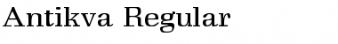 Download Antikva Regular Font Title Preview