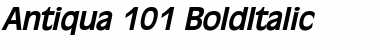 Download Antiqua 101 BoldItalic Font Title Preview