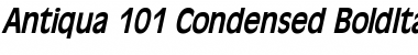 Download Antiqua 101 Condensed BoldItalic Font Title Preview