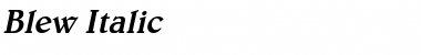 Download Blew Italic Font Title Preview