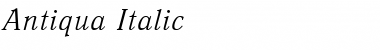 Download Antiqua Italic Font Title Preview