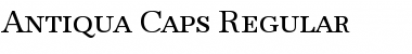 Download Antiqua-Caps Regular Font Title Preview