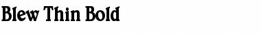 Download Blew Thin Bold Font Title Preview
