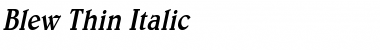 Download Blew Thin Italic Font Title Preview