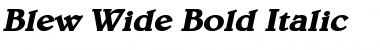Download Blew Wide Bold Italic Font Title Preview