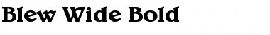 Download Blew Wide Bold Font Title Preview