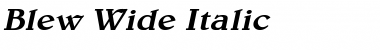 Download Blew Wide Italic Font Title Preview