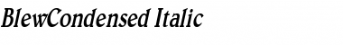 Download BlewCondensed Italic Font Title Preview