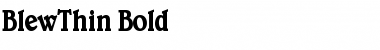 Download BlewThin Bold Font Title Preview