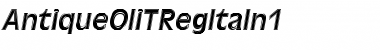 Download AntiqueOliTRegItaIn1 Regular Font Title Preview