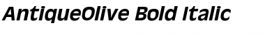 Download AntiqueOlive Bold Italic Font Title Preview