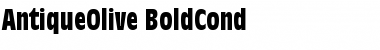 Download AntiqueOlive BoldCond Font Title Preview