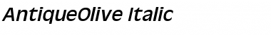 Download AntiqueOlive Italic Font Title Preview