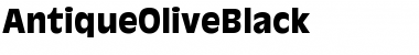 Download AntiqueOliveBlack Regular Font Title Preview