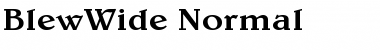 Download BlewWide Normal Font Title Preview