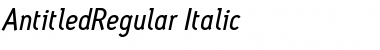 Download AntitledRegular Italic Regular Font Title Preview