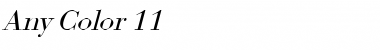 Download Any Color 11 Italic Font Title Preview