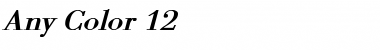 Download Any Color 12 Bold Italic Font Title Preview