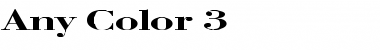 Download Any Color 3 Regular Font Title Preview