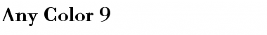 Download Any Color 9 Bold Font Title Preview