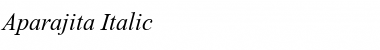 Download Aparajita Italic Font Title Preview
