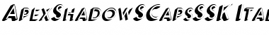 Download ApexShadowSCapsSSK Italic Font Title Preview
