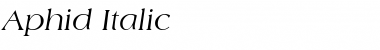 Download Aphid kursiv Font Title Preview