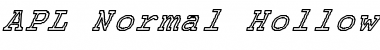 Download APL-Normal Hollow Expanded Bold Italic Font Title Preview