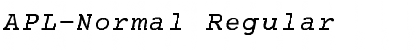 Download APL-Normal Regular Font Title Preview